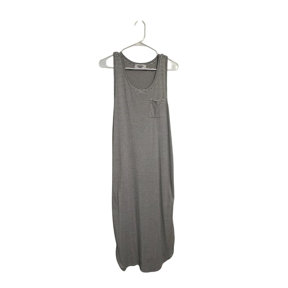 Carly Jean Los Angeles Striped Racerback Maxi Dress Size Large Coastal Casual